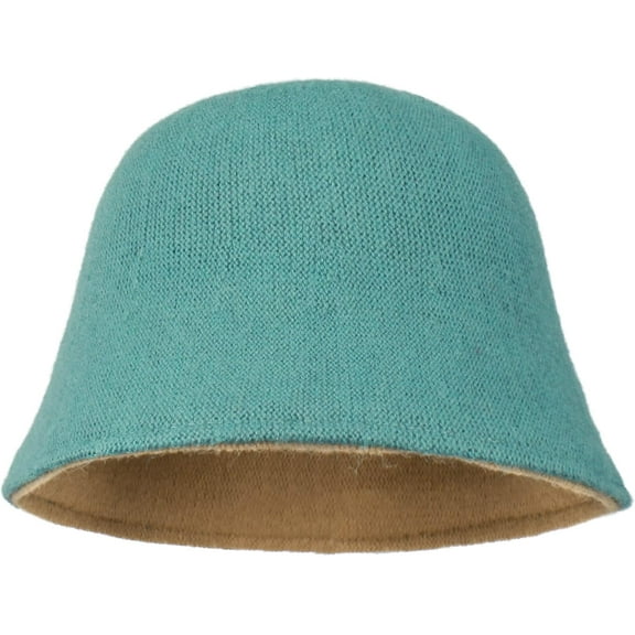CoCoMangos Women Winter Wool Bucket Hat Double-Sided Vintage Cap Hat Solid Color Fisherman Hat Packable Cloche Bucket Hat