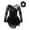 Black, variant on Girls Figure Ice Skating Dress Sparkle Ballet Dance Leotard Mesh Splice Gymnastics Competition Costume White 4