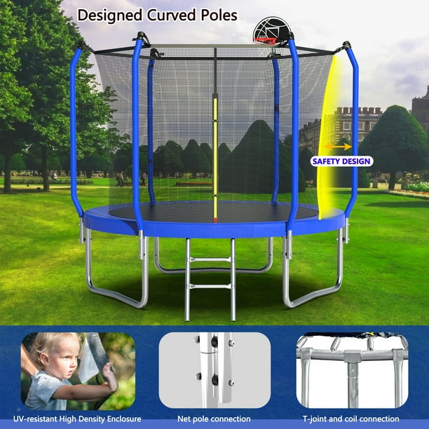 8ft trampoline net 3 pole hotsell