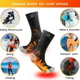 thumbnail image 4 of Htwon Heated Socks Rechargeable Electric Heating Socks Warm Winter Thermal Socks 4000mAh Electric Battery Socks Foot Warmer, Gray (3 Heating Settings), 4 of 14