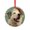 Pattern-3, variant on Happy Beagle Dog Rolling in The Snow Ornament Unique Gift Idea Winter Christmas Snowflake Christmas Ornament Round Glass
