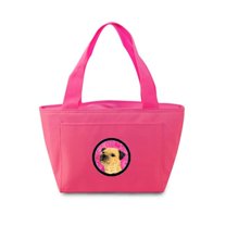 Carolines Treasures LH9368PK-8808 Pink Border Terrier Zippered Insulated School Washable And Stylish Lunch Bag Cooler