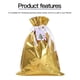 thumbnail image 4 of Bolsa de dulces de Navidad con cordón para galletas, aperitivos, bolsa de embalaje, regalo de fiesta impreso de Navidad, decoraciones de Año Kits de decoración para fiestas Oro láser medio Bearachild  HA001673-03, 4 of 6