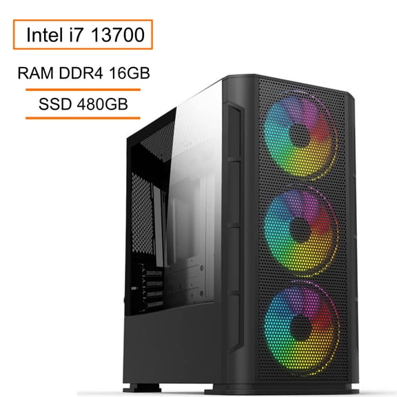 Pc Gamer CPU i7 13700 Intel RAM 16GB SSD480 500W 80+