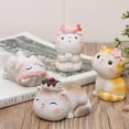 thumbnail image 2 of 6PCS Miniature Cat Figurines Resin Landscape Decoration Mini Animals Miniature Figurines Fairy Garden Accessories for Desk Micro Landscape Plant Pot Bonsai Craft Décor, 2 of 9