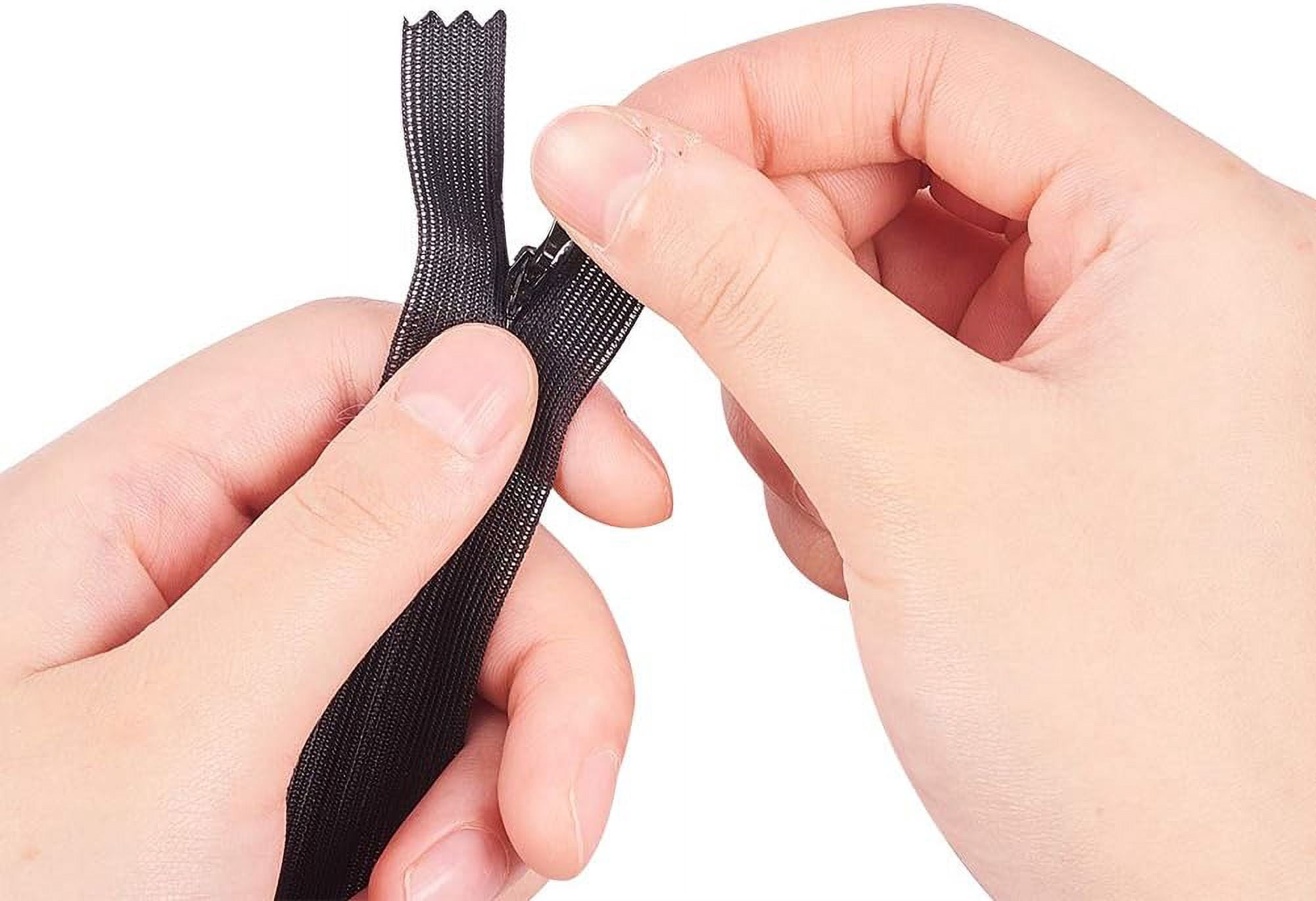 60PCS 12/16/20 Inch Invisible Nylon Coil Zippers Bulk Tailor Sewer Craft Tool for Tailor Sewing Crafts - White and Black