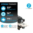 Pulsar 22” GasPowered Walk Behind String Trimmer with Adjustable