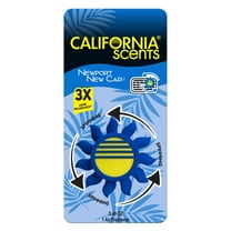California Scents Novelty Sun Spinner Car Air Freshener Vent Clip, Newport New Car Scent