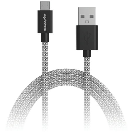 DIGIPOWER SP-DCF6 Charge & Sync Braided Micro USB Cable, 6ft