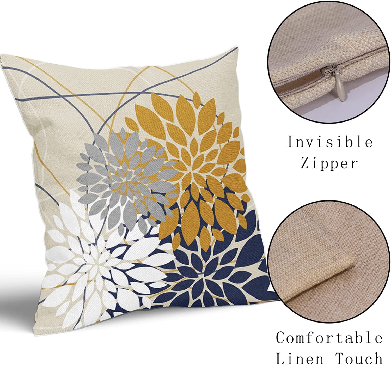 18×18 pillow cover with hidden zipper (COVER ONLY) – Sacramento Interior  Design
