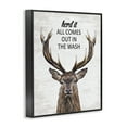 thumbnail image 3 of Stupell Industries Laundry Deer Pun Quotes and Sayings Painting Black Framed Art Print Wall Art, 24 x 30, 3 of 8