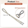 thumbnail image 2 of 0.6" Genuine Leather Purse Strap for Bag (Grey, Black Buckle), 2 of 6