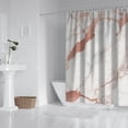 thumbnail image 2 of White Rose Gold Marble Pattern Shower Curtain 72"x72" ,Bathroom Decorative Shower Curtains Set with 12 Hooks,Modern Waterproof Washable Shower Curtain, 2 of 6