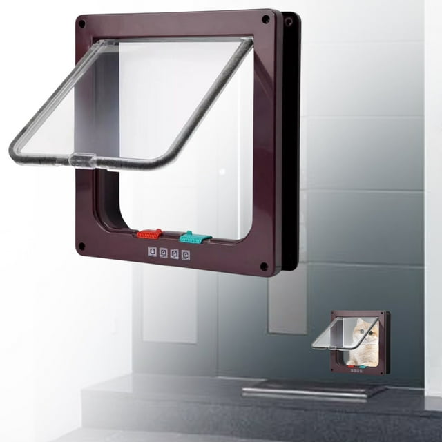 Pet Door Lockable Baffle Dog And Cat Locking Panels For Screen Doors/glass Doors Are Available In S XL Size And And Easy To Install With Brush Seals