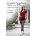 thumbnail image 6 of Yawrut Round Neck Maternity T-Shirt, Soft Stretchy Ruched Pregnancy Top, Casual Short Sleeve Maternity Tee for All Trimesters, Daily Home Work Pregnant Shirts, 6 of 9