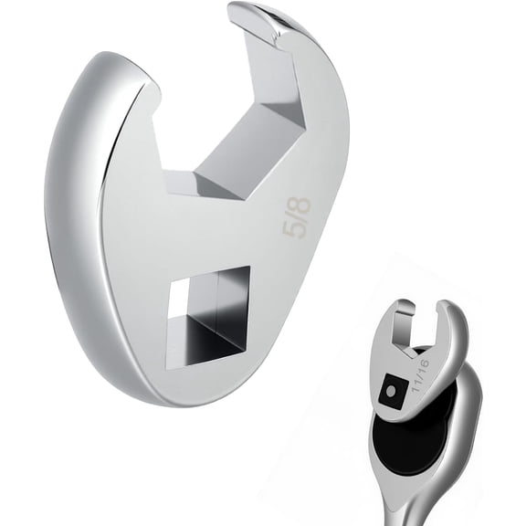 MKEUDQ-3/8" Drive Crows Foot Wrench, 19mm Metric Fractional Crowfoot Flare Nut Wrench, Cr-v Steel Open End Wrenches Ideal for Tight Spaces Mechanics Automotive Repair Work