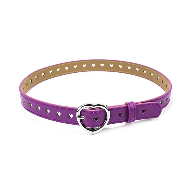 Cinturón punk para niños, estudiantes, Navidad, niñas, pantalones vaqueros con cinturón hueco en forma de corazón para mujer.