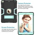 thumbnail image 3 of Mignova for New iPad 7th Generation 10.2" 2019 / iPad 10.2 Case, Hybrid Rugged Heavy Duty Defender Shockproof Protective with Built-in Kickstand for Apple iPad 10.2 Inch 2019 (Black/Aqua), 3 of 7