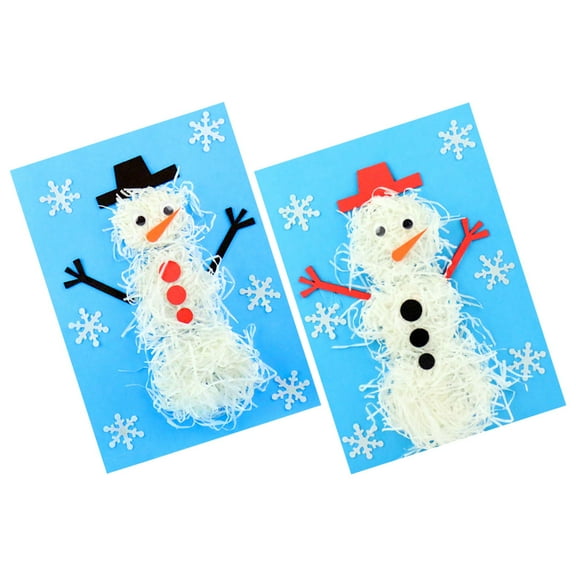 HAMPPLIES Snowman Making Props Paper Snowman DIY 2 Sets