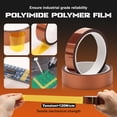 thumbnail image 6 of Ikoopy 6Pcs Heat Tape High Temperature Heat Resistant Polyimide Tape 1/8 1/4 2/5 1/2 25/32 1inch with Silicone Adhesive for Masking Soldering Electronics, 6 of 10