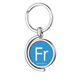 thumbnail image 1 of Quimica elementos periodo mesa metal alcalino francio FR Rotating keychain Metal Keyring Holder, 1 of 2