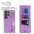 thumbnail image 3 of Nalacover for Samsung S20 Ultra, Wallet with RFID Credit Card Holder and Zipper Pocket,Drop Protection Flip Cover Ring Holder Kickstand with Double Magnetic Clasp for Samsung Galaxy S20 Ultra, Purple, 3 of 10
