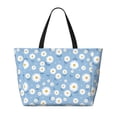 thumbnail image 2 of Kdxio Daisies Flowers for Beach Bag for Women Large Beach Tote Bag Waterproof Sandproof Swim Bag with Zipper Pockets Beach Vacation Travel, 2 of 7