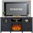 T4TREAM 70" Farmhouse Fireplace TV Stand for 80 inch TV, Modern Rustic