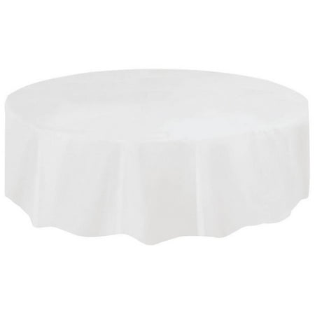

Wanwan PEVA Disposable Waterproof Solid Color Party Round Tablecloth Table Covers