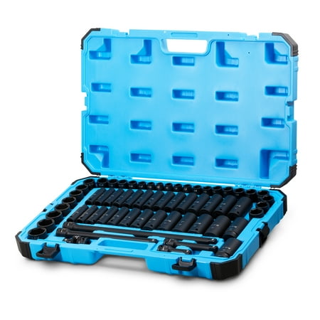 

Capri Tools 1/2-Inch Drive Master Impact Socket Set with Adapters and Extensions CrMo 61-Piece