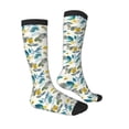 thumbnail image 4 of Lsque Watercolor Leaves Printed Crew Socks Men's Women's LightWeight Thin Casual Calf Socks ,Knee High Socks,Cotton Socks, 4 of 9