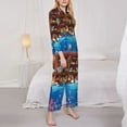 thumbnail image 4 of Disketp Pajamas Set Long Sleeve Sleepwear Womens Button Down Nightwear Pj Sets-Animals On Noah'S Ark, 4 of 9