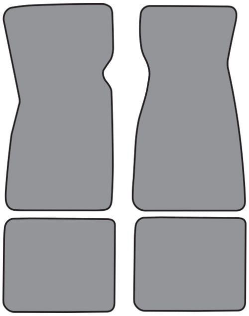 Acc 9250 801 1975 1980 Chevrolet Monza Floor Mat 4pc Cutpile Gm262f Fm18r Black Walmart Com