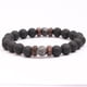 thumbnail image 2 of Pulsera tipo esclava para hombre con piedras volcánicas y cuentas naturales, yoga, mujer, piedra, 2 of 4