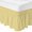 Yellow, variant on Sunny Yellow Solid Bed Skirt Queen Size 16 Inch Drop, Minimalist Cloth Soft Yellow Linen Texture Adjustable Elastic Dust Ruffles Bedskirt for Queen Bed Wrap Around Pleated Mattress Frame Cover
