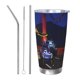 thumbnail image 1 of Vasos Batwheels de 20 oz Vaso de acero inoxidable a granel con tapa Taza de café con aislamiento al vacío de doble pared Taza de 20 oz con revestimiento de polvo para bebidas frías y calientes, 1 of 7