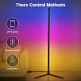 thumbnail image 6 of New Bee 49" RGB Corner Floor Lamps, Color Changing LED Lights for Home Bar, APP Remote Control Lamp, 6 of 8