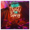 thumbnail image 3 of Letrero De Neón Never Trust The Living, Ideal Para Decoración De Pared Personalizada, Regulable, 33cmx51cm, 3 of 5