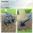 thumbnail image 5 of Pluokvzr Rotary Tiller Ergonomic Rotary Cultivator with 6 Star Wheel Labor-Saving Practical Soil Turning Tool for Garden Yard Lawn Farm, 5 of 9