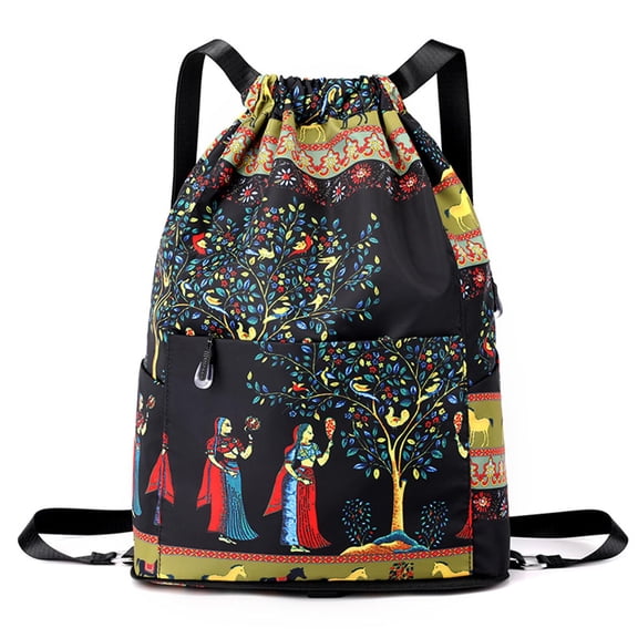 LILIANG Drawstring Foldable Large Capacity Dry Wet Separation Travel Sports Backpack