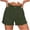 Z17 Army Green, variant on Pleated Shorts Women Cuffed Hem Casual Summer Shorts Relaxed It Shorts Dressy Lounge Bottoms with Pockets Blue,S