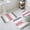 Pink, variant on Gray Navy Blue Bath Mat 3 Piece Bathroom Rug Set, Modern Gradient Geometric Non Slip Bath Rug Contour Mat and Toilet Lid Cover, Absorbent Shower Mats Soft Bath Rugs and Mats Sets