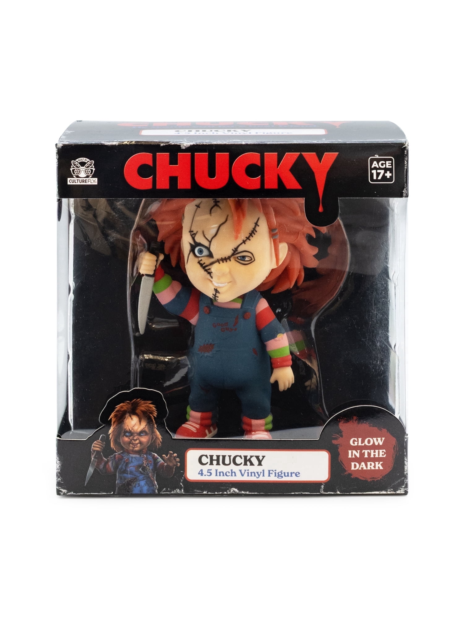 CultureFly Chucky Noir Black & White with Blood Splatter