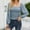 Light Blue, variant on gakvbuo Fall Clothes For Women 2022 Trendy Business Casual Plus Size Tops For WomenWomen Fashion Casual Square Collar Printing Elasticity Long Sleeve Loose T-Shirt Blouse Tops