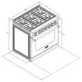 thumbnail image 3 of KOSTCH 36in Natural Gas Range with 6.0 Cu.ft. Oven and 6 Burners Cooktop, 110V Gas Oven in White ( Stainless Steel), 3 of 10