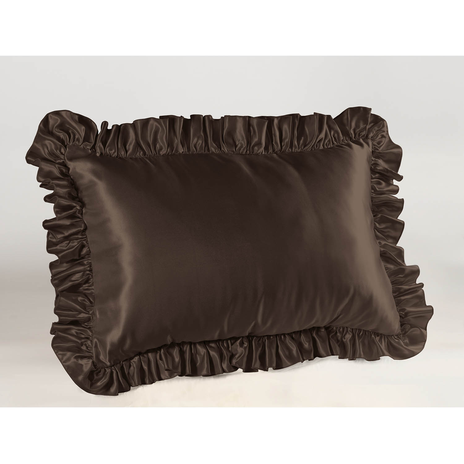 Satin Ruffled Pillow Sham