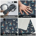 thumbnail image 3 of Rateoe Sailboat And Seagull Pattern Flannel Door Mat Indoor Outdoor Entrance, Waterproof All-Weather Doormat,Fade Resistant, Low Profile Entryway Mat 16x24in, 3 of 7
