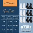 thumbnail image 4 of Special Essentials Diabetic Socks Ankle for Men & Women – 12 Pairs of Non-Binding Moisture-Wicking Neuropathy Socks, 4 of 8