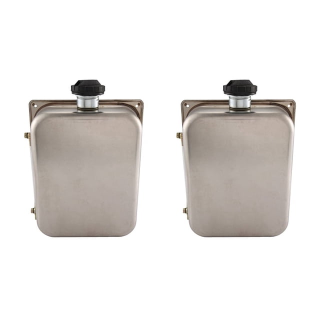 2X 7L Stainless Steel Petrol Fuel Tank Can Fit for Heater Universal