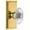 Lifetime Brass, variant on Grandeur Burgundy Crystal Door Knob with Carre Plate